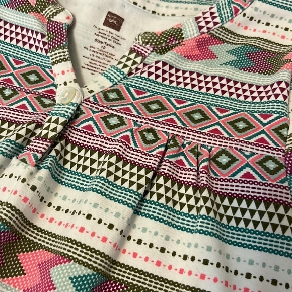 Tea Collection Catamarca Puff Sleeve Henley Dress - Picture 9 of 11